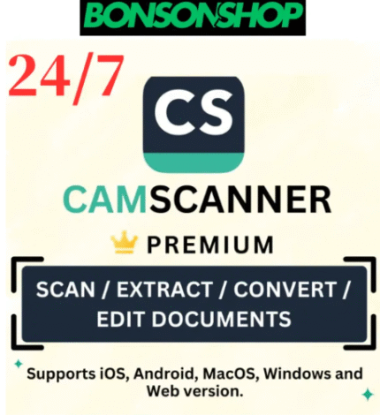 Scan, Manage, and Share Your Documents Effortlessly! With CamScanner, digitizing real-world documents has never been easier. Simply snap a photo of any document, and let CamScanner work its magic to deliver high-quality scans in seconds. Perfect for both personal and professional use, this premium version includes enhanced features to elevate your document management experience.