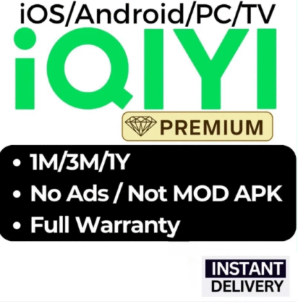 1 MONTH IQIYI VIP Premium -Watch Unlimited Content Only in Malaysia